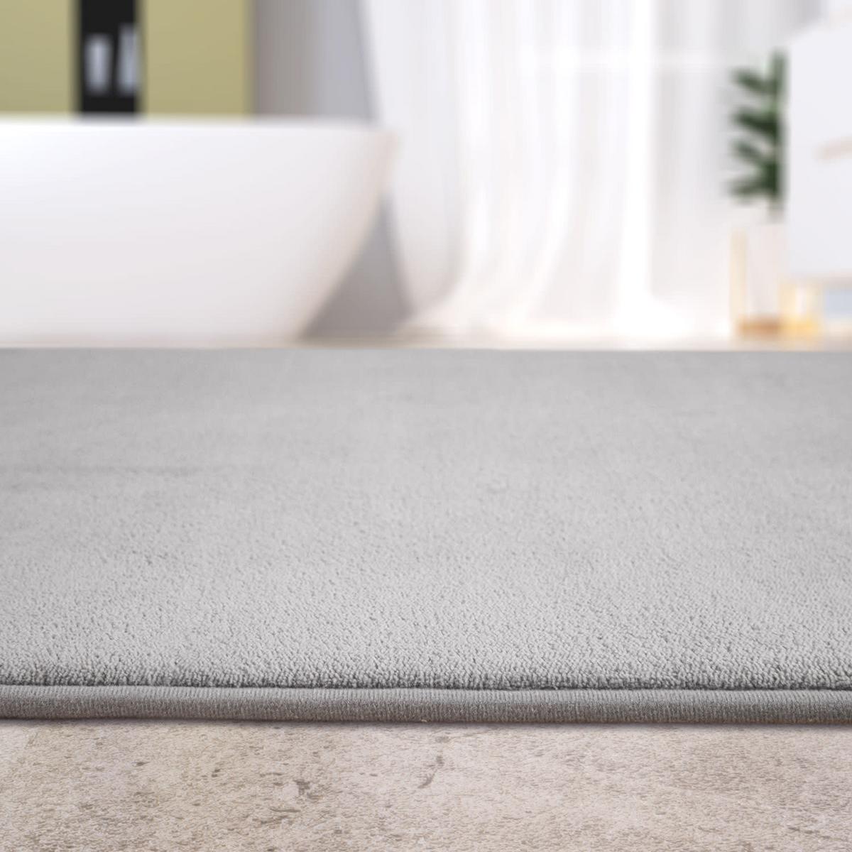 FLACHWEBTEPPICH Waschbar handgewebt, einfarbig, Grau, 60 x 100 cm - Grau, Textil (100/60cm) - KADIMA DESIGN