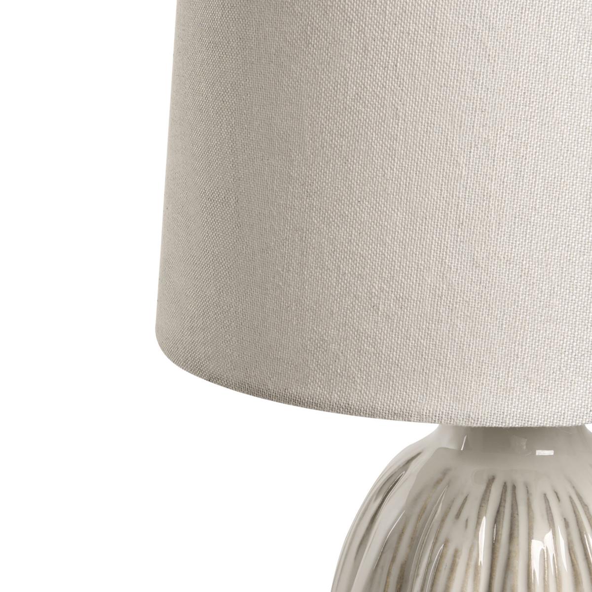 TISCHLAMPE Keramik Hellbeige Aguan - Beige, Keramik (25/25/44cm) - Beliani