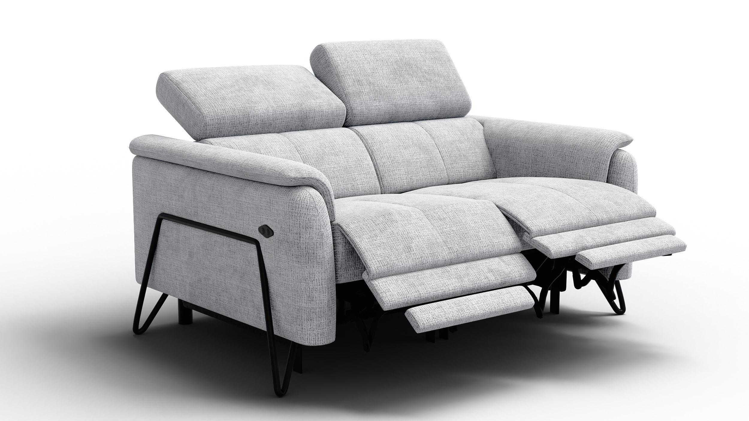 RELAXSOFA RODEN 2-Sitzer, hellgrau - Hellgrau, Holz/Textil (152/82/103cm) - Wozimo