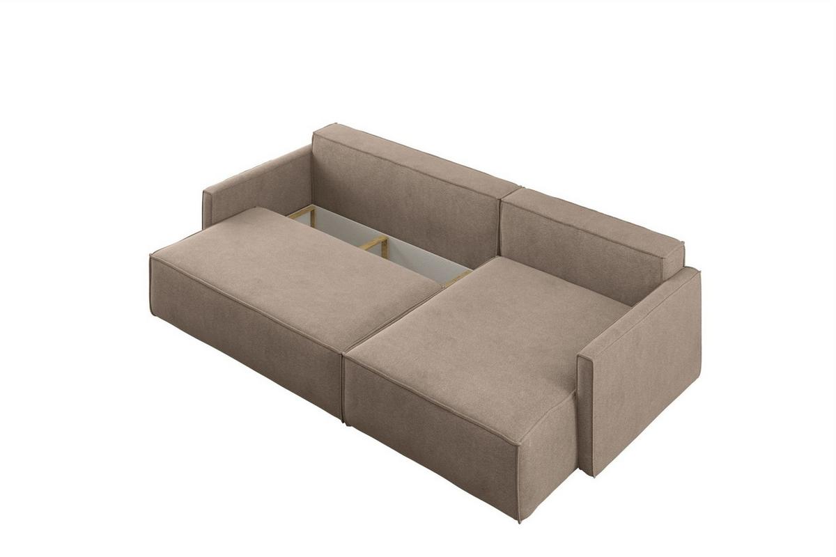ECKSOFA Louis Scala - Dunkelgrau, Holzwerkstoff/Textil (250/142cm) - Fun Möbel