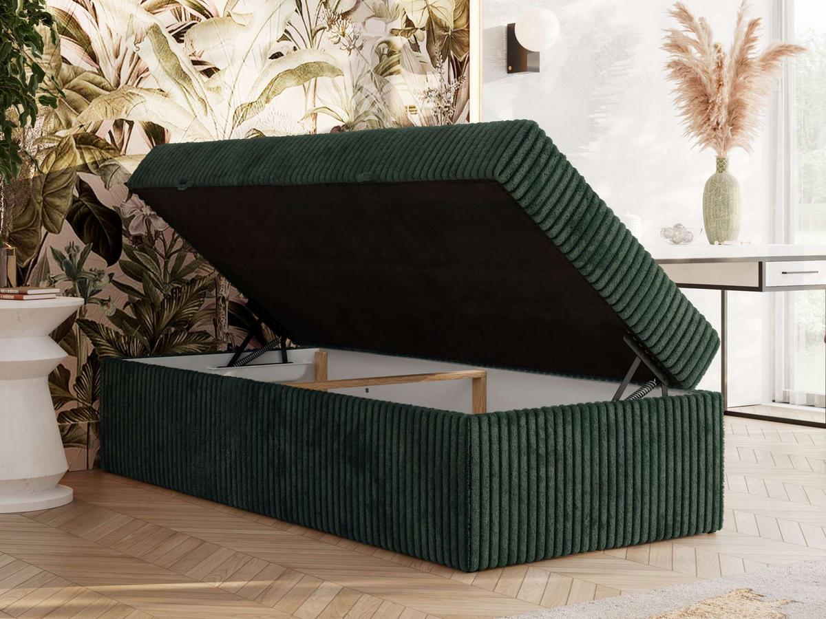 BOXBETT ZERO 90/200 - Dunkelgrün Cord - H4 - Topper T25 - Dunkelgrün, Textil (90/200cm) - MKS