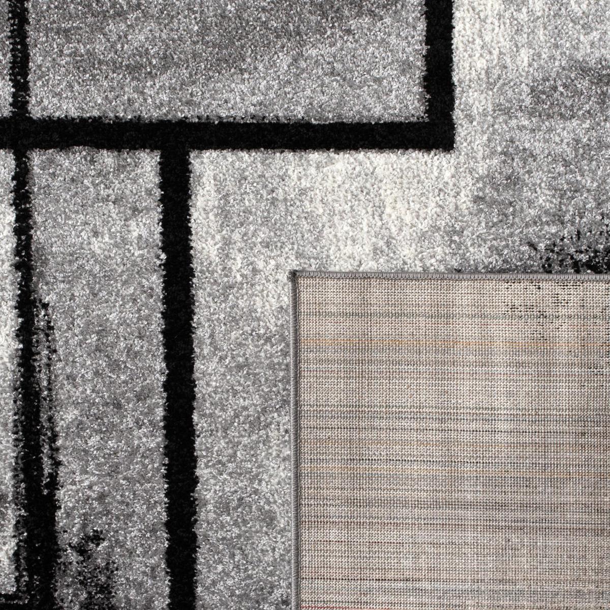 KURZFLORTEPPICH, geometrisch, Dunkelgrau, 140 x 200 cm - Dunkelgrau, Textil (140/200cm) - KADIMA DESIGN
