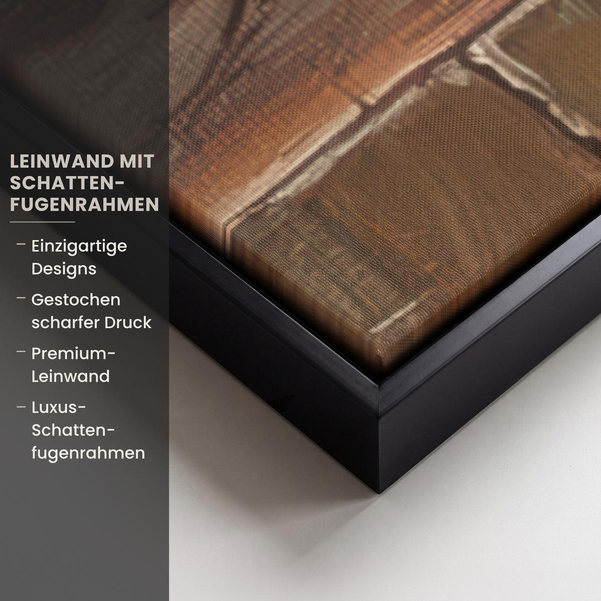 LEINWAND Bilder mit Rahmen - Stilleben - Kräuter - Gewürze - Früchte - Farbenfroh - 150x100 - Grün, Textil (150/100cm) - MuchoWow