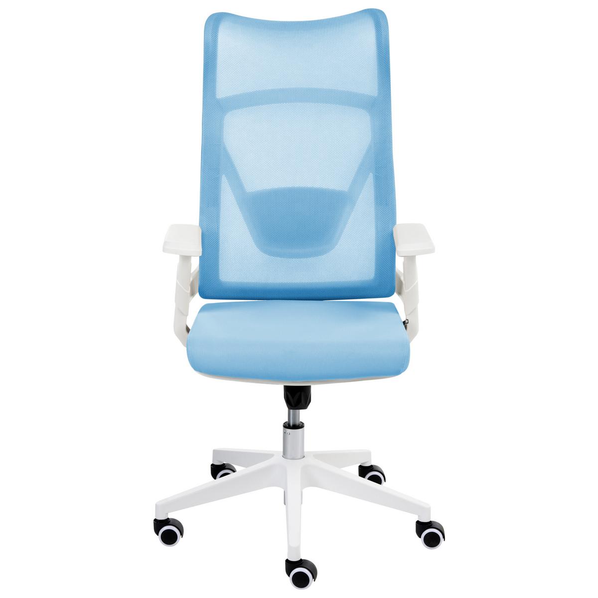 BÜROSTUHL Hellblau Bard - Hellblau, Textil (50/113/66cm) - Beliani