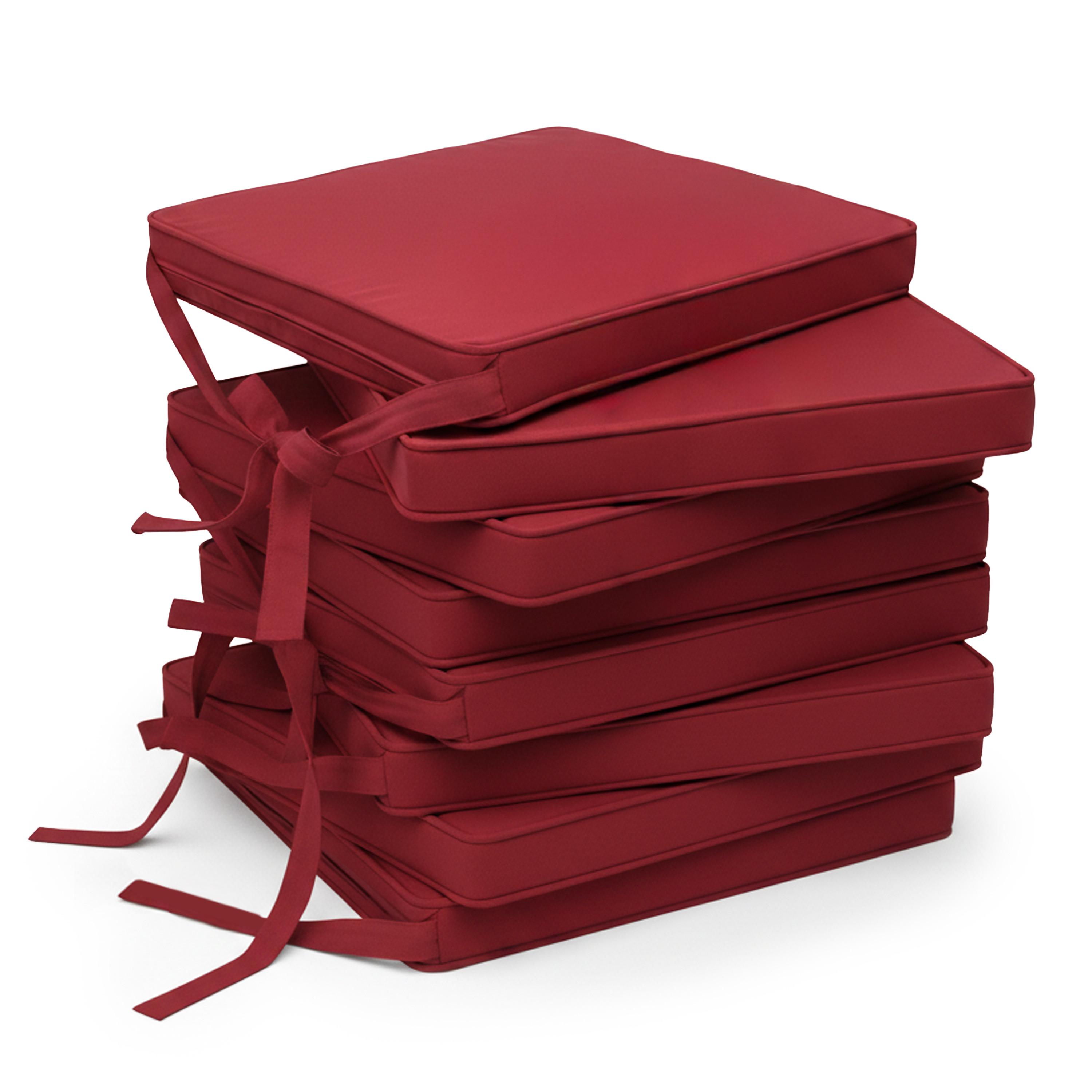 STUHLKISSEN Loft SK 45x40x5cm Rot (8tlg) - Rot, Textil (45/40/40cm) - Beautissu 