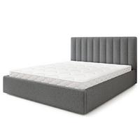 POLSTERBETT DEMERA Q 120x200 cm mit Bettkästen - Grau - Grau, Holz (120/200cm) - MASSENO