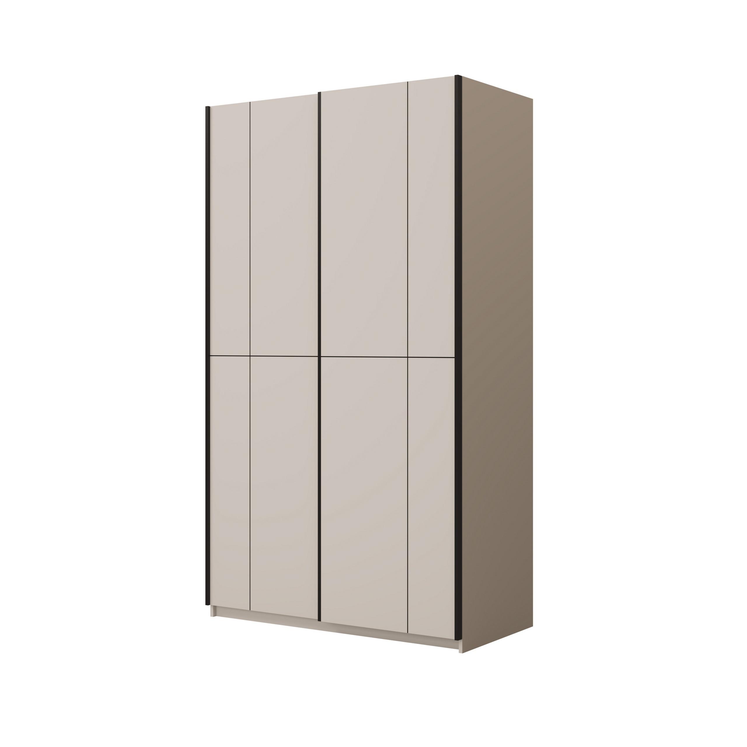 SCHWEBETÜRENSCHRANK LUBERO 120/210/60 cm 3-türig Kaschmir - Kaschmir, Holzwerkstoff (120/210/60cm) - MASSENO