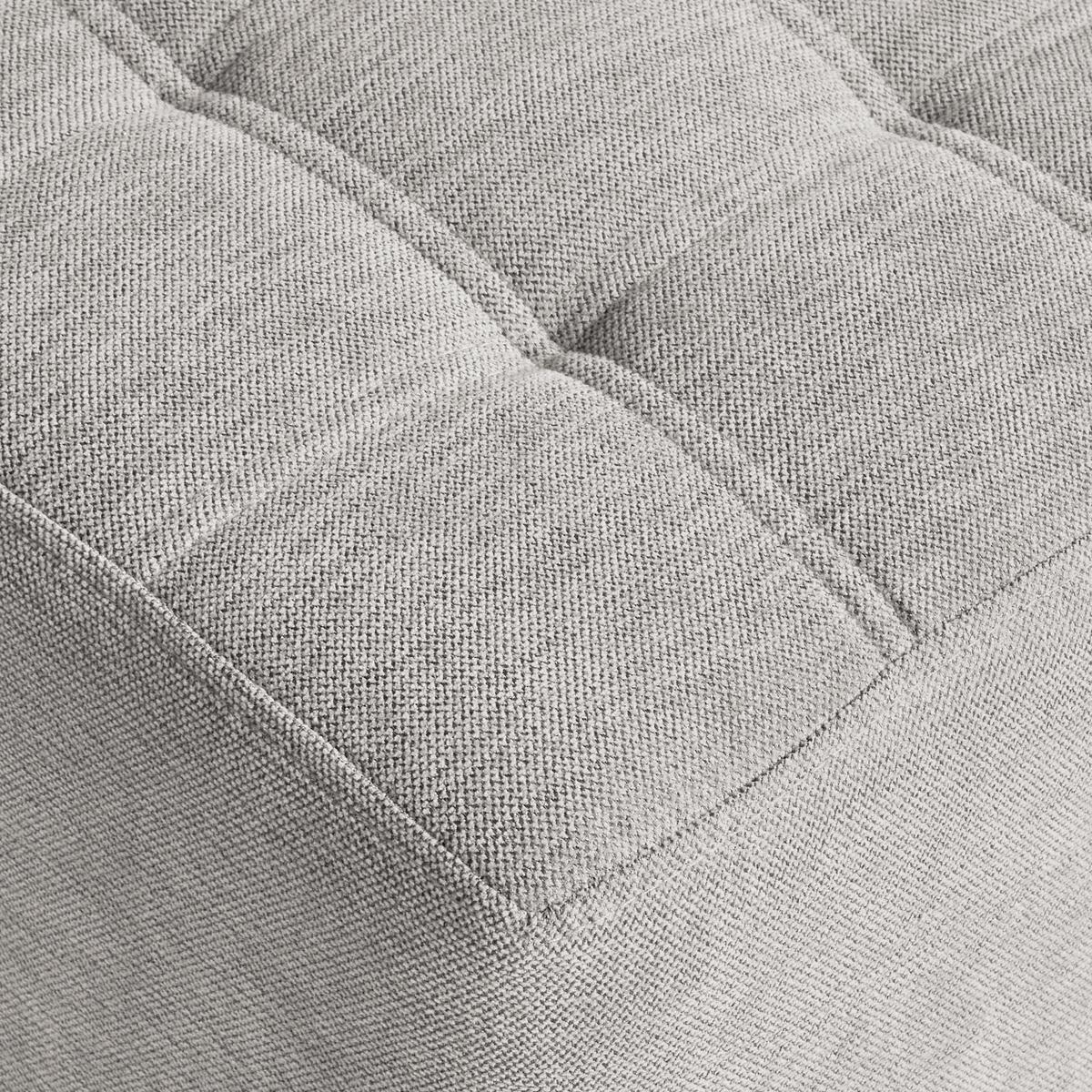 POUF Stoff Hellgrau Kansas - Hellgrau, Textil (38/39/38cm) - Beliani
