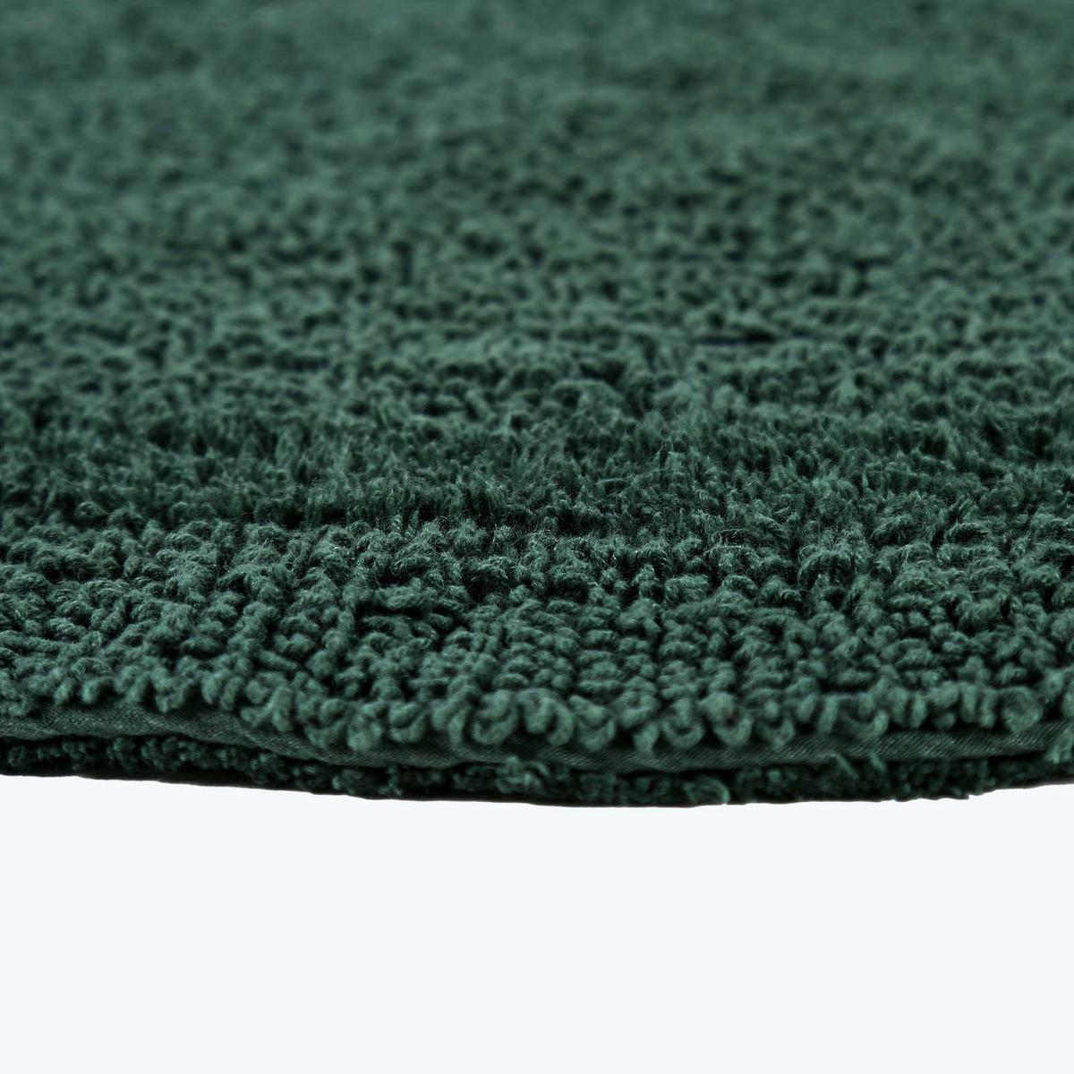 DUSCHVORLEGER 50/50 cm, 100% Baumwolle, wendbar - Waldgrün, Textil (50/50cm) - Homescapes