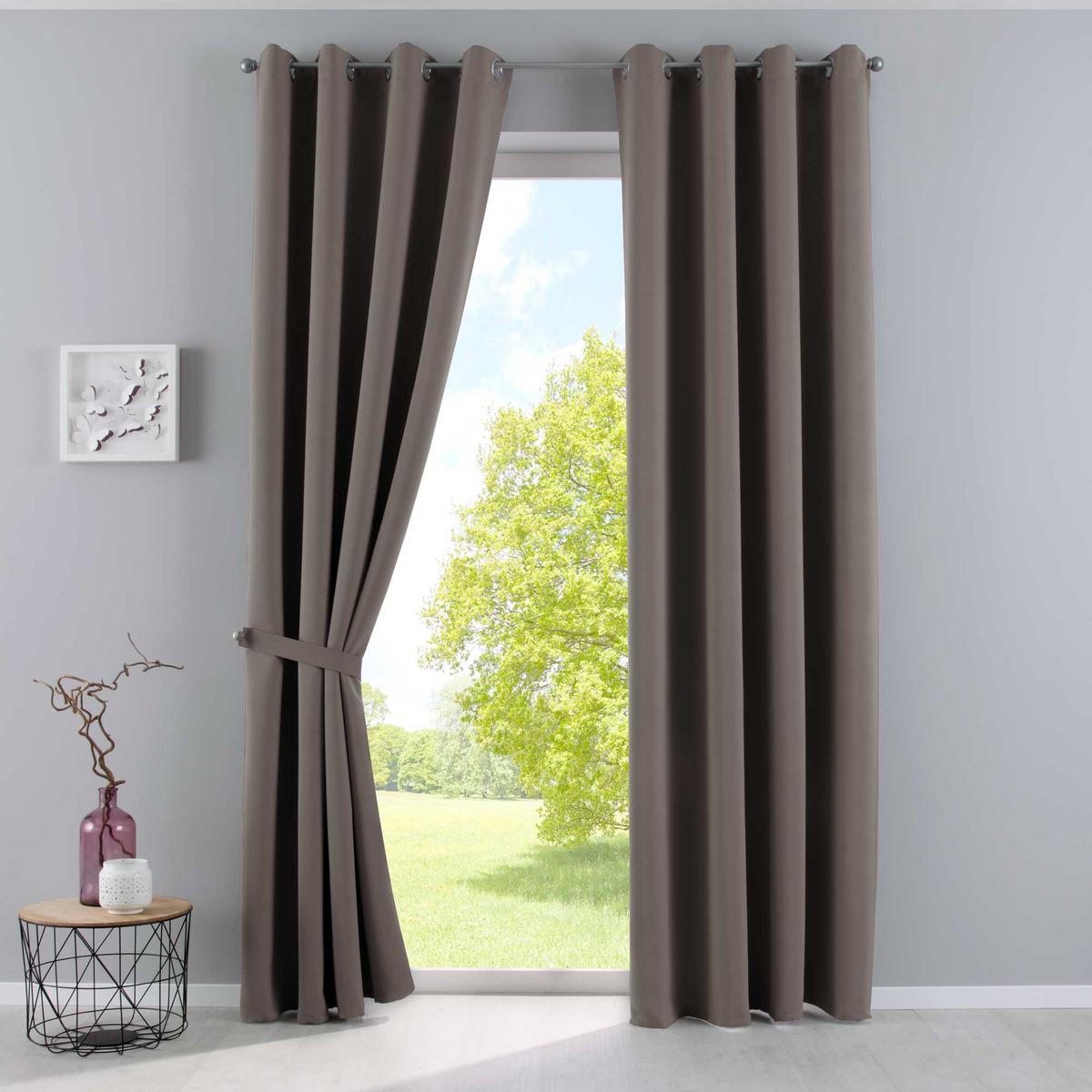 VORHANG »NEW YORK« HxB 245x295 cm Taupe - Taupe, Textil (295/245cm) - Gardinenbox