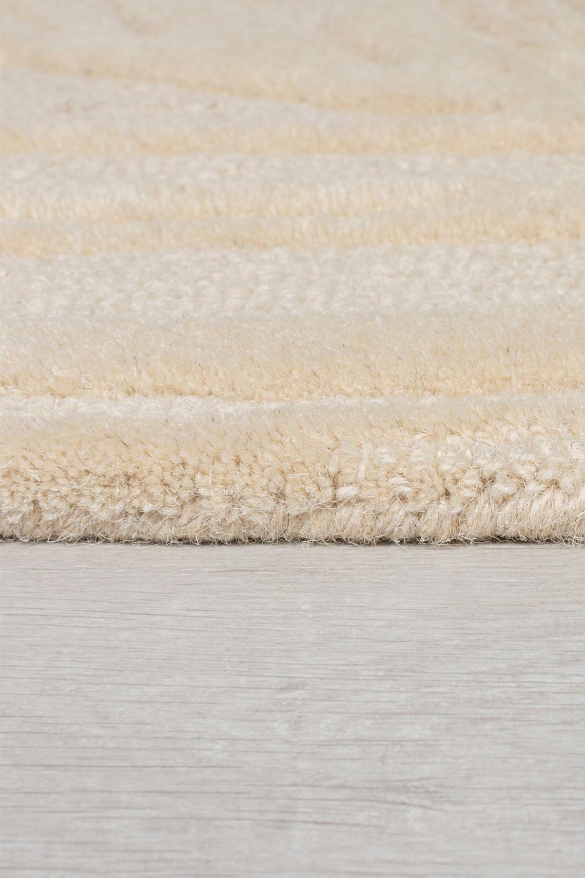 WOLLTEPPICH LEVEN, floral, Beige, 60 x 230 cm - Beige, Textil (230/60cm) - KADIMA DESIGN