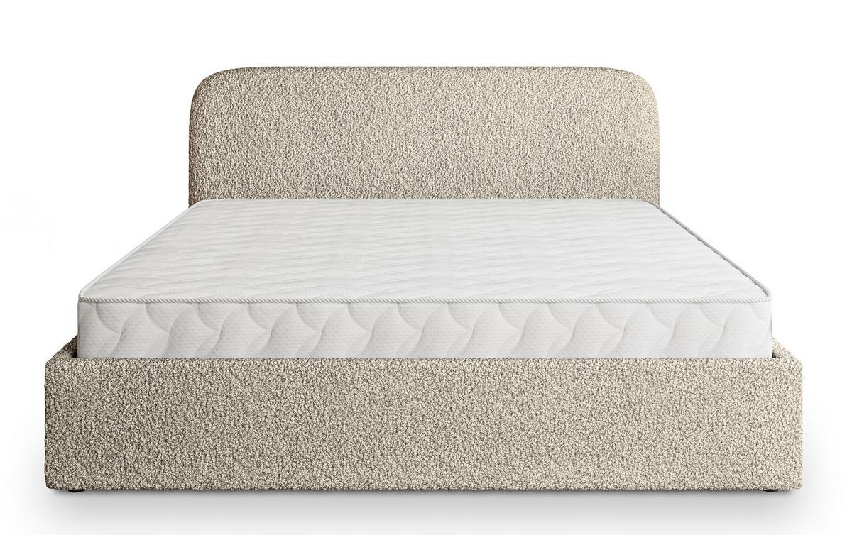POLSTERBETT RENIVE Q 120x200 cm mit Bettkästen - Beige - Beige, Holz/Textil - MASSENO