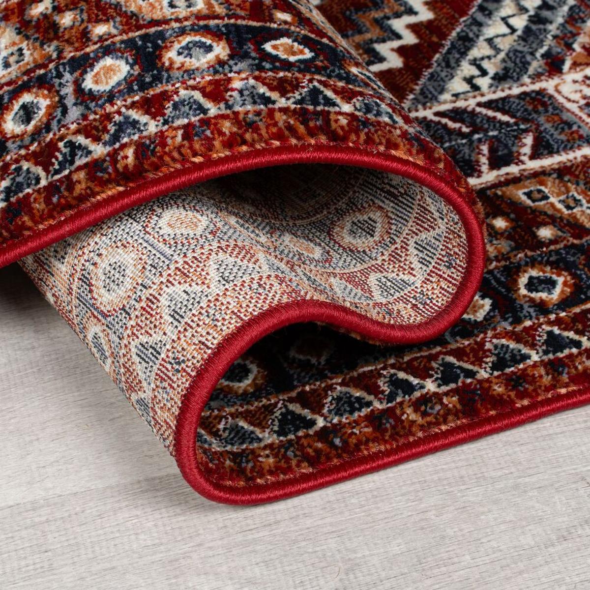 TEPPICH mit Fransen KELVIN, geometrisch, Rot, 200 x 304 cm - Rot, Textil (304/200cm) - KADIMA DESIGN