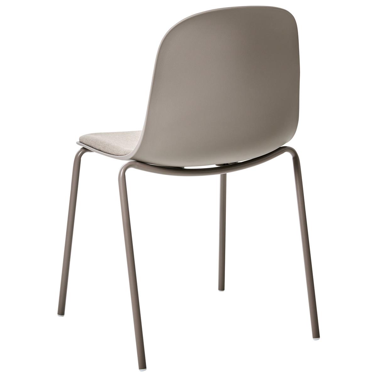 KONFERENZSTUHL 2er-Set Taupe Dorr - Taupe, Kunststoff (50/85/54cm) - Beliani