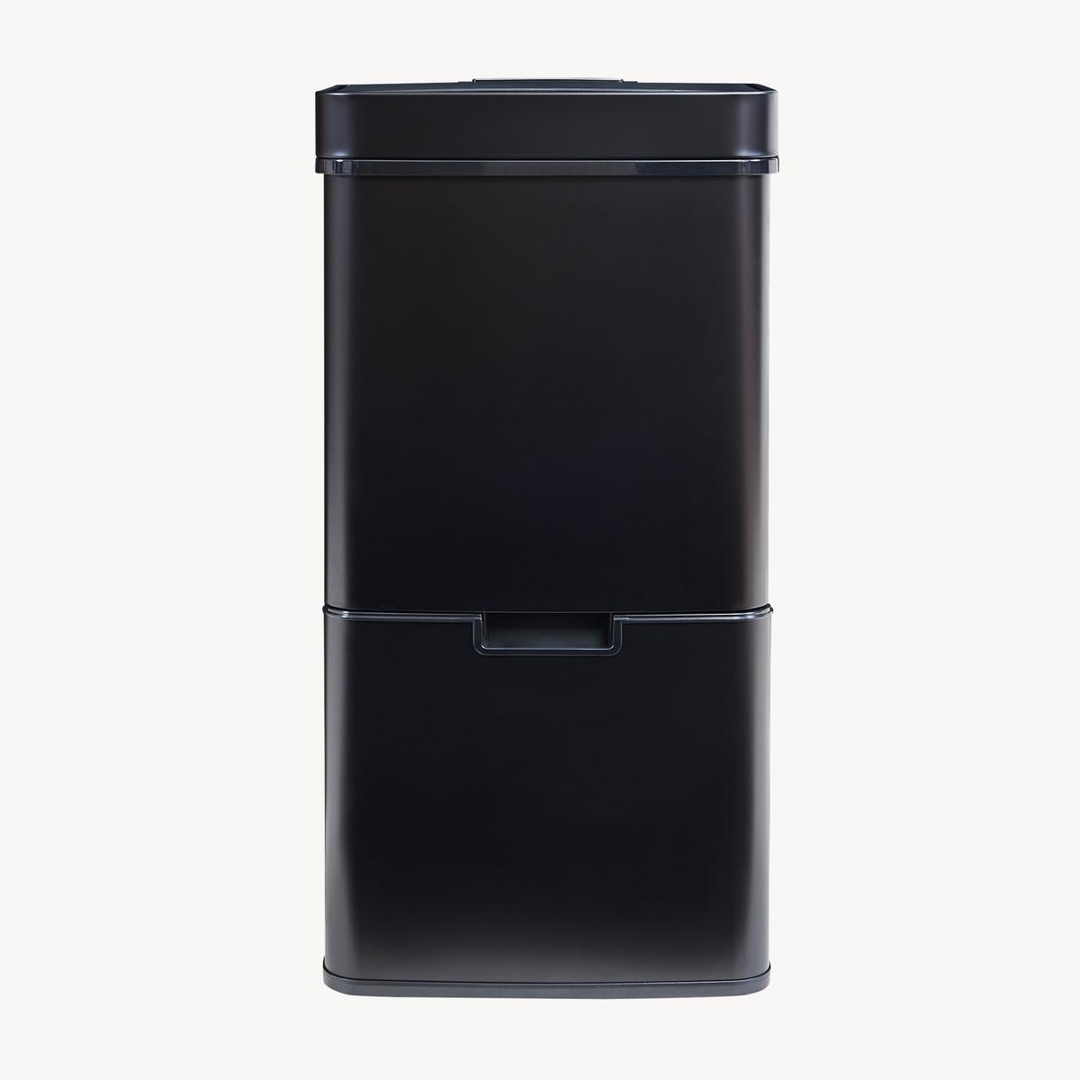 SENSOR MÜLLEIMER Venna - Schwarz, Kunststoff/Metall (31.5/82.5/42cm) - [en.casa]