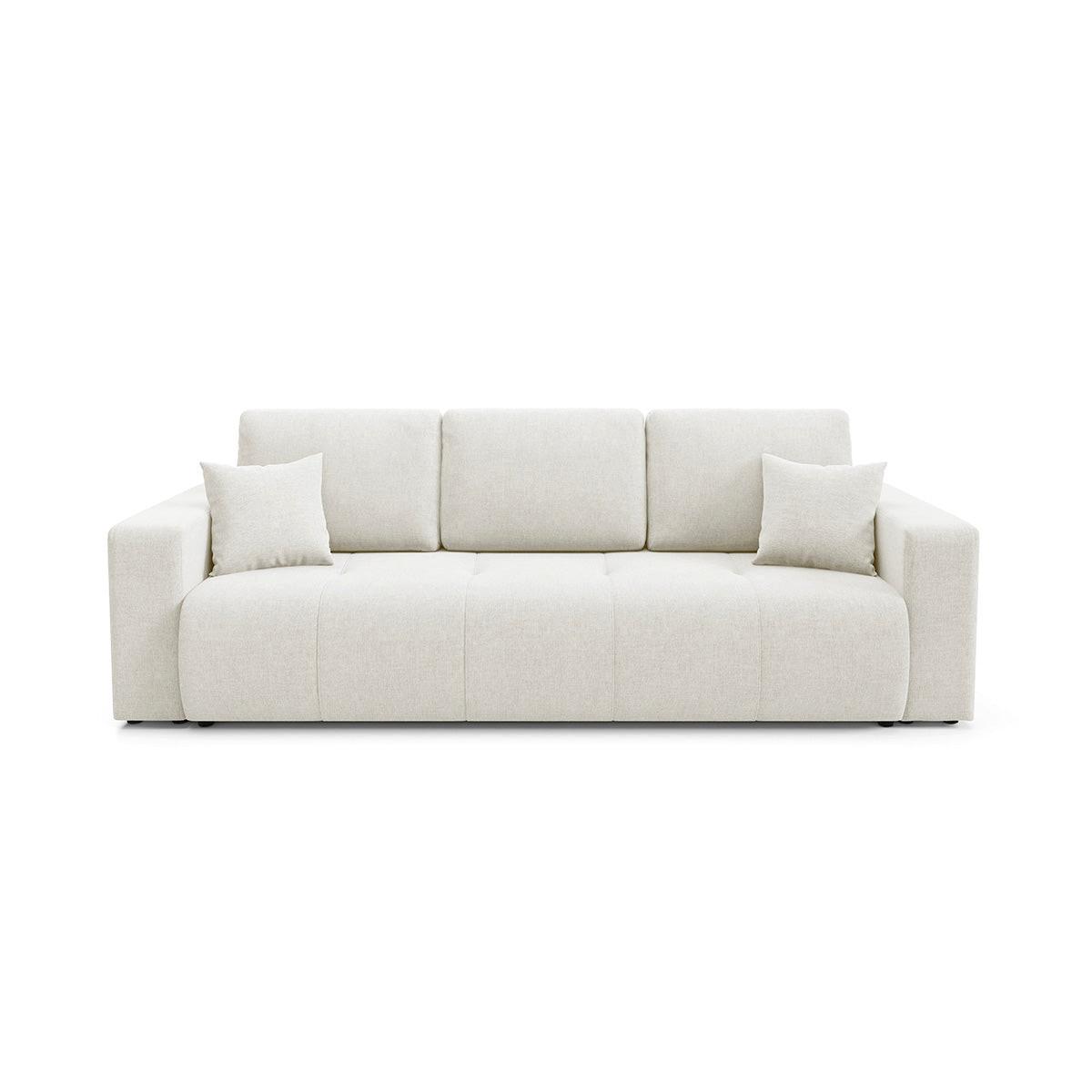 SOFA Giulia 3 Sitzplätze Gebrochenes Weiß - Weiß, Holz (244/82/102cm) - Petits-meubles