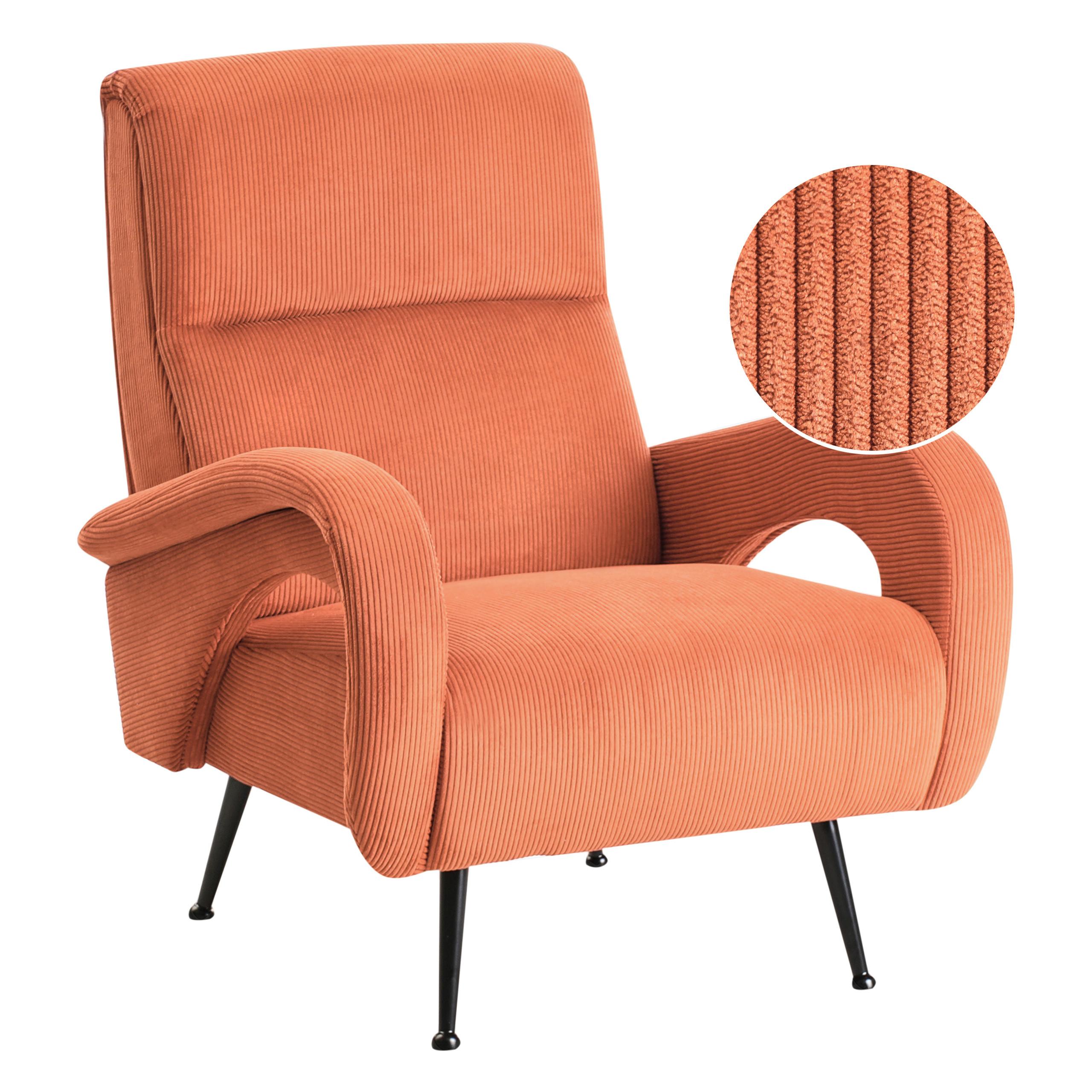 SESSEL Taupe Svalov - Orange, Textil (77/93/75cm) - Beliani