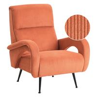 SESSEL Taupe Svalov - Orange, Textil (77/93/75cm) - Beliani