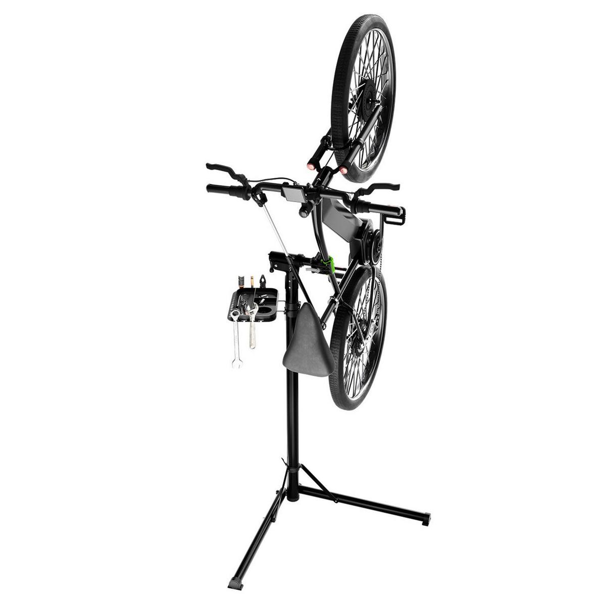FAHRRADSTÄNDER Reparaturständer Belastbarkeit bis 50 kg klappbar - Schwarz, Metall (81/169/41cm) - Juskys