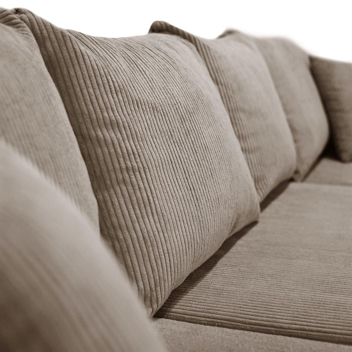 WOHNLANDSCHAFT LAVIO U mit Schlaffunktion und Bettkasten - Braun, Textil (348/93/188cm) - Lookway