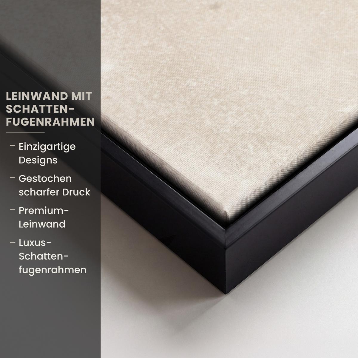 LEINWAND Bilder mit Rahmen - Weihnachtsbaum - Grün - Weihnachten - Feiertage - 90x60 - Olivgrün, Textil (90/60cm) - MuchoWow
