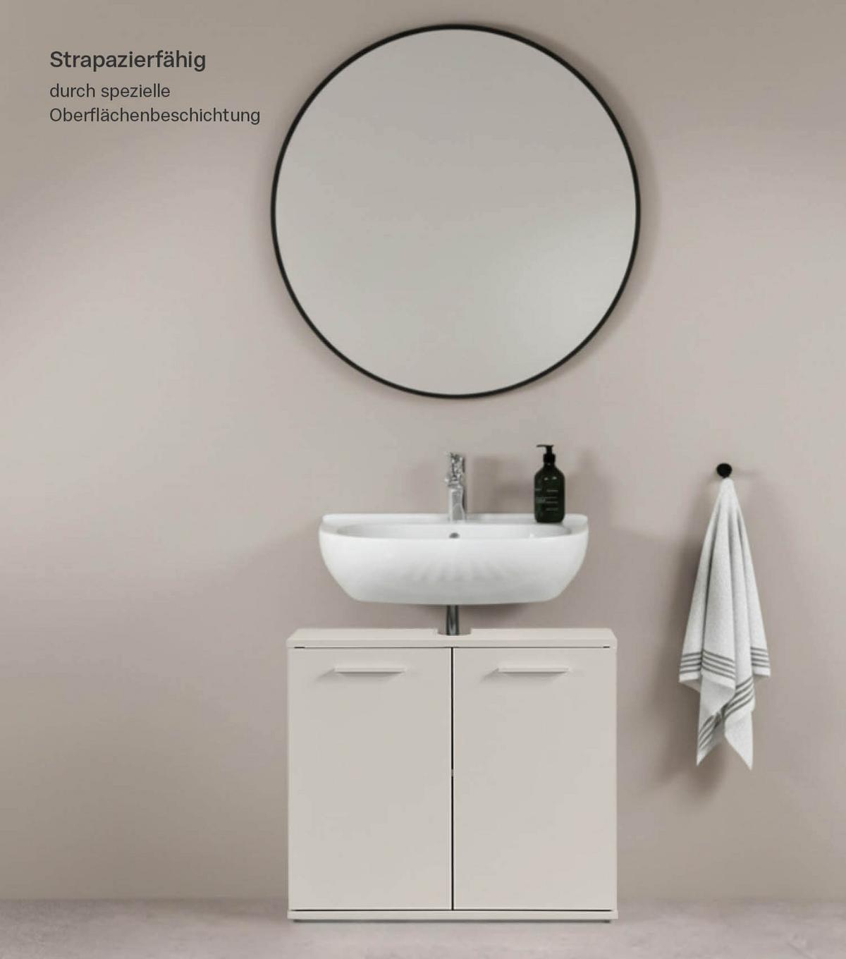 WASCHBECKENUNTERSCHRANK Der Waschbär - Beige, Holzwerkstoff (70/60/34cm) - Mokebo
