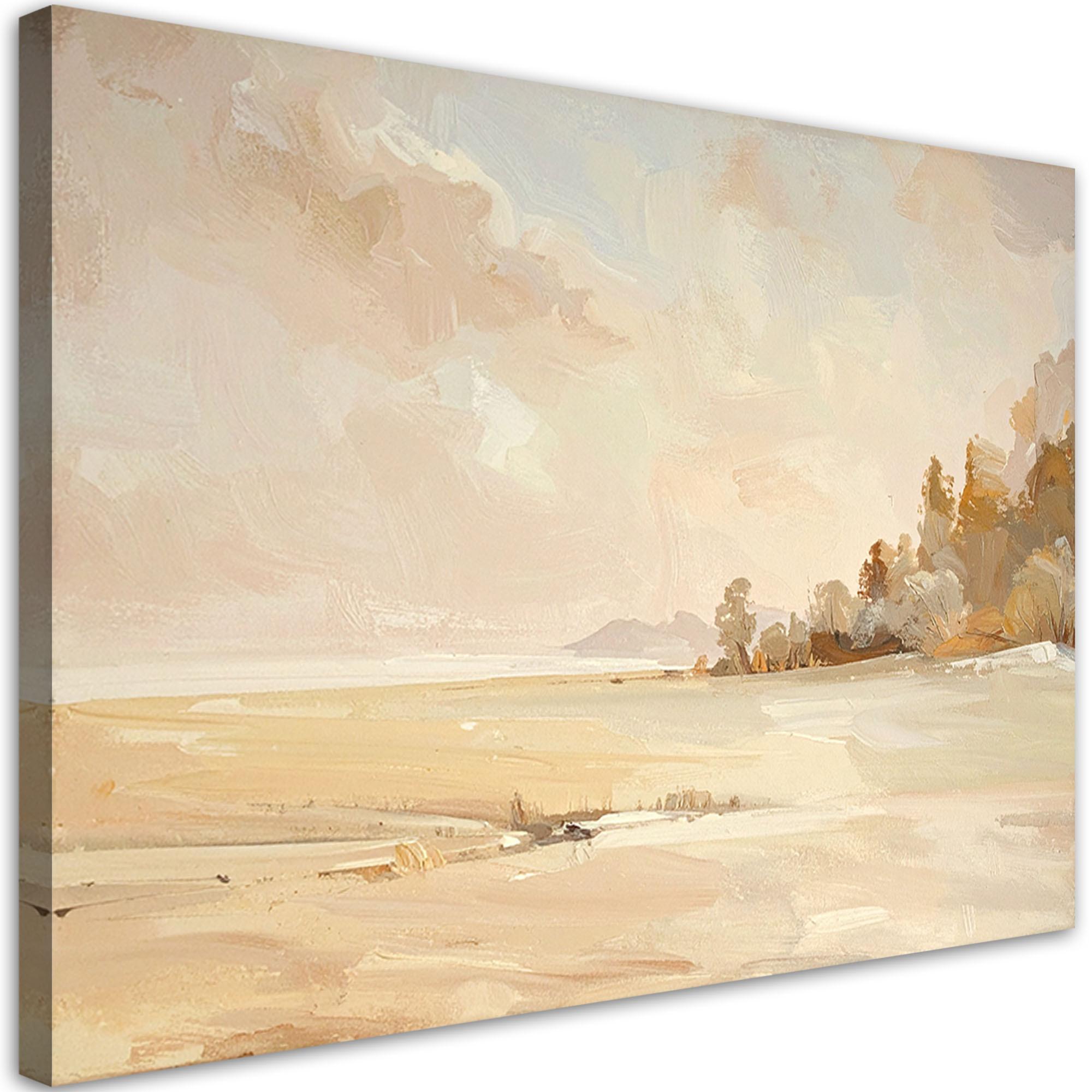 LEINWANDBILD Landschaften 30x20cm - Beige, Textil (30/20cm) - Feeby