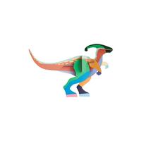 WANDDEKO Mutiger Dino 17.3/49.2 cm - Multicolor, Wellpappe (17.3/49.2/80cm) - Studio Roof