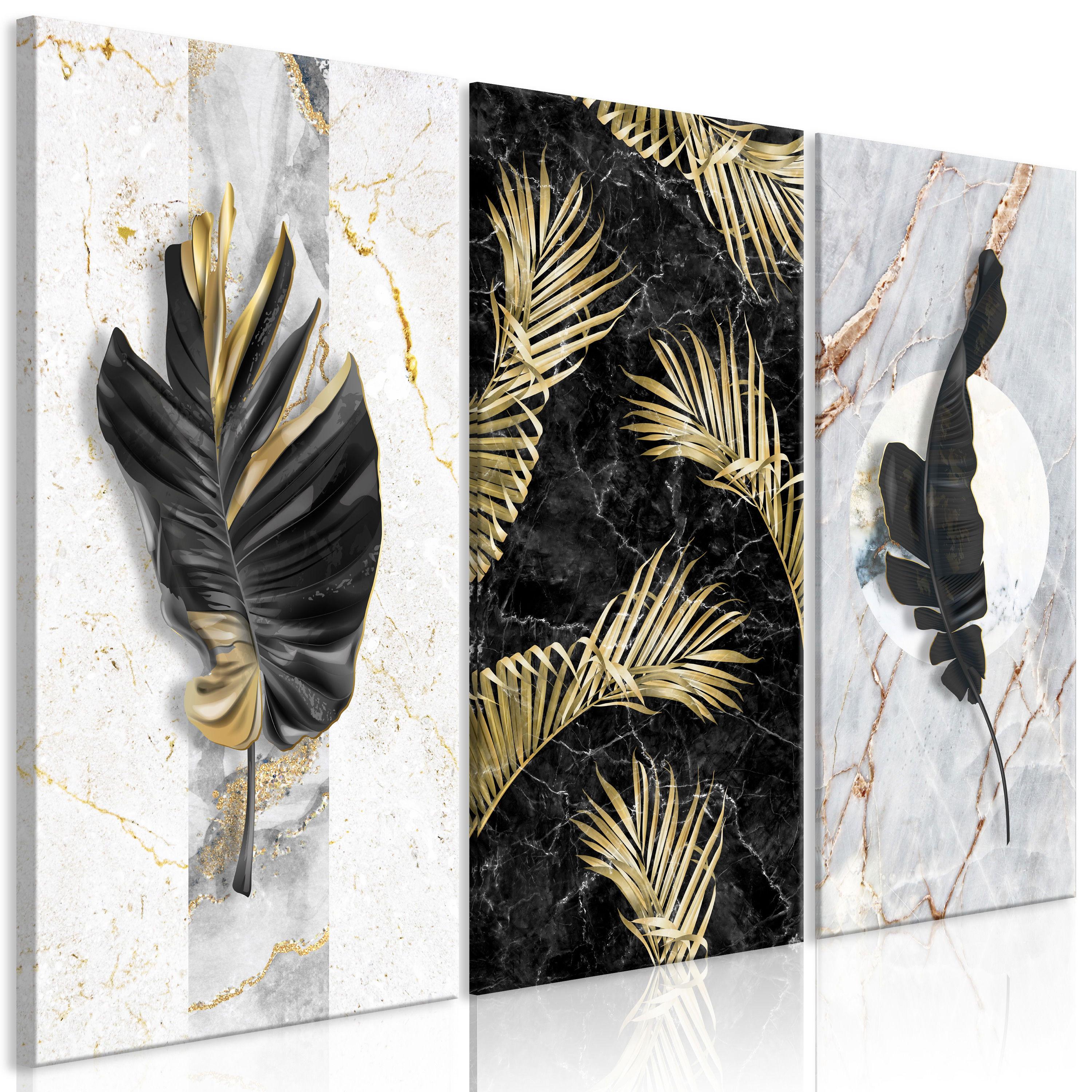 KUNSTDRUCK Gold 60/40 cm - Goldfarben/Grau, Textil (60/40cm) - KUNSTLOFT