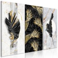 KUNSTDRUCK Gold 60/40 cm - Goldfarben/Grau, Textil (60/40cm) - KUNSTLOFT