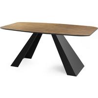 ESSTISCH Monte rechteckig ausziehbar, Lefkas Eiche 160-200/80/76 cm - Alteiche/Schwarz, Holzwerkstoff/Metall (80/198/76cm) - WFL GROUP