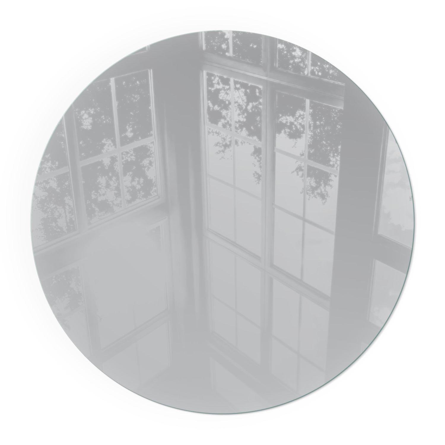 GLASPLATTE für Kamin Ø 90 cm - Grau, Glas (90/90/0.4cm) - TULUP