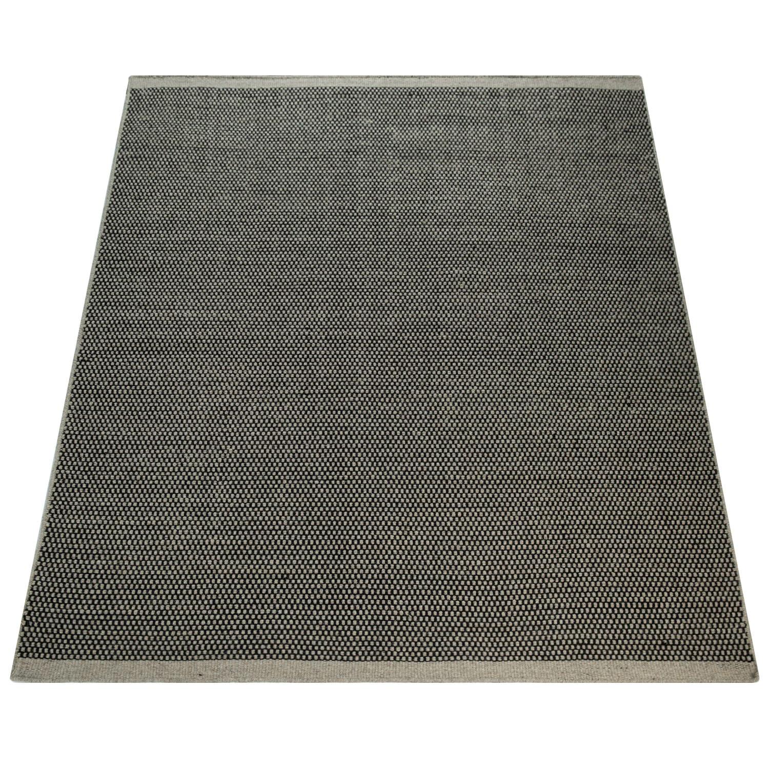 WOLLTEPPICH handgewebt, meliert gewebt, Grau, 60 x 110 cm - Grau, Textil (60/110cm) - KADIMA DESIGN