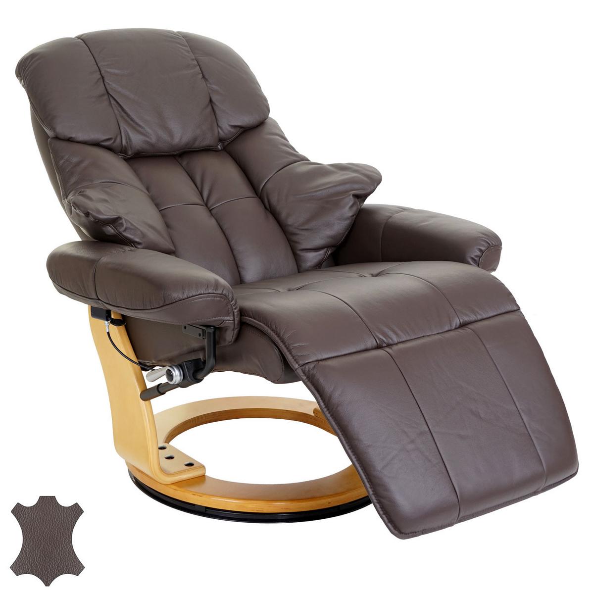 RELAXSESSEL 2 Braun - Braun, Leder (90/105/82cm) - MCA