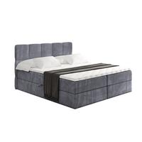 BOXBETT mit Matratze H4 und Lattenrost - LIRO - 200x200 - Dunkelgrau Casablanca - Dunkelgrau, Holzwerkstoff/Kunststoff (200/200cm) - ALTDECOR