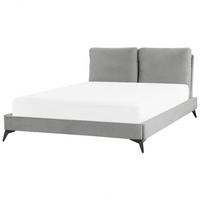 POLSTERBETT 140/200cm Grau Melle - Grau, Textil (140/200cm) - Beliani