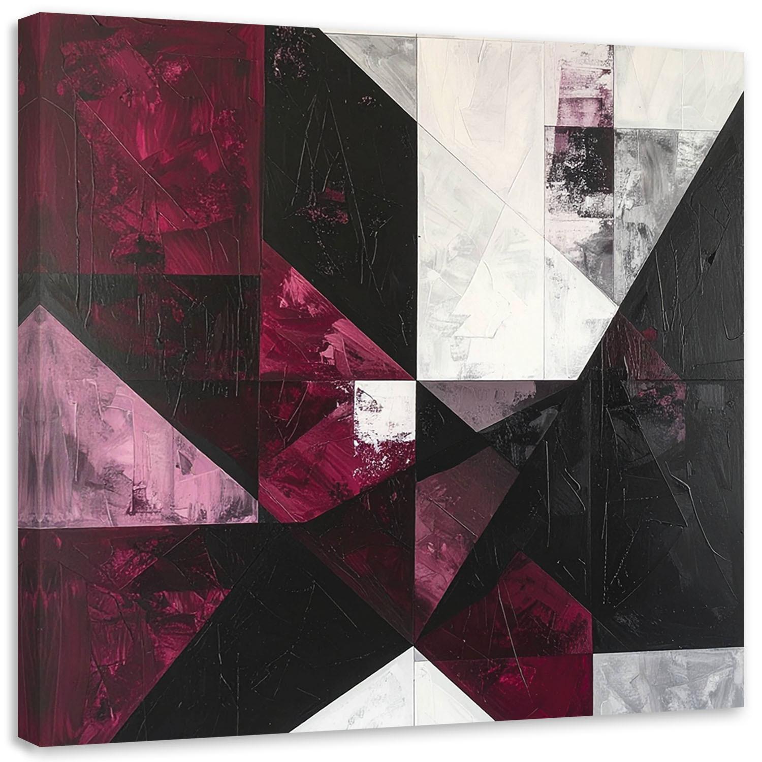LEINWANDBILD 3D und geometrisch 20x20cm - Rot, Textil (20/20cm) - Feeby