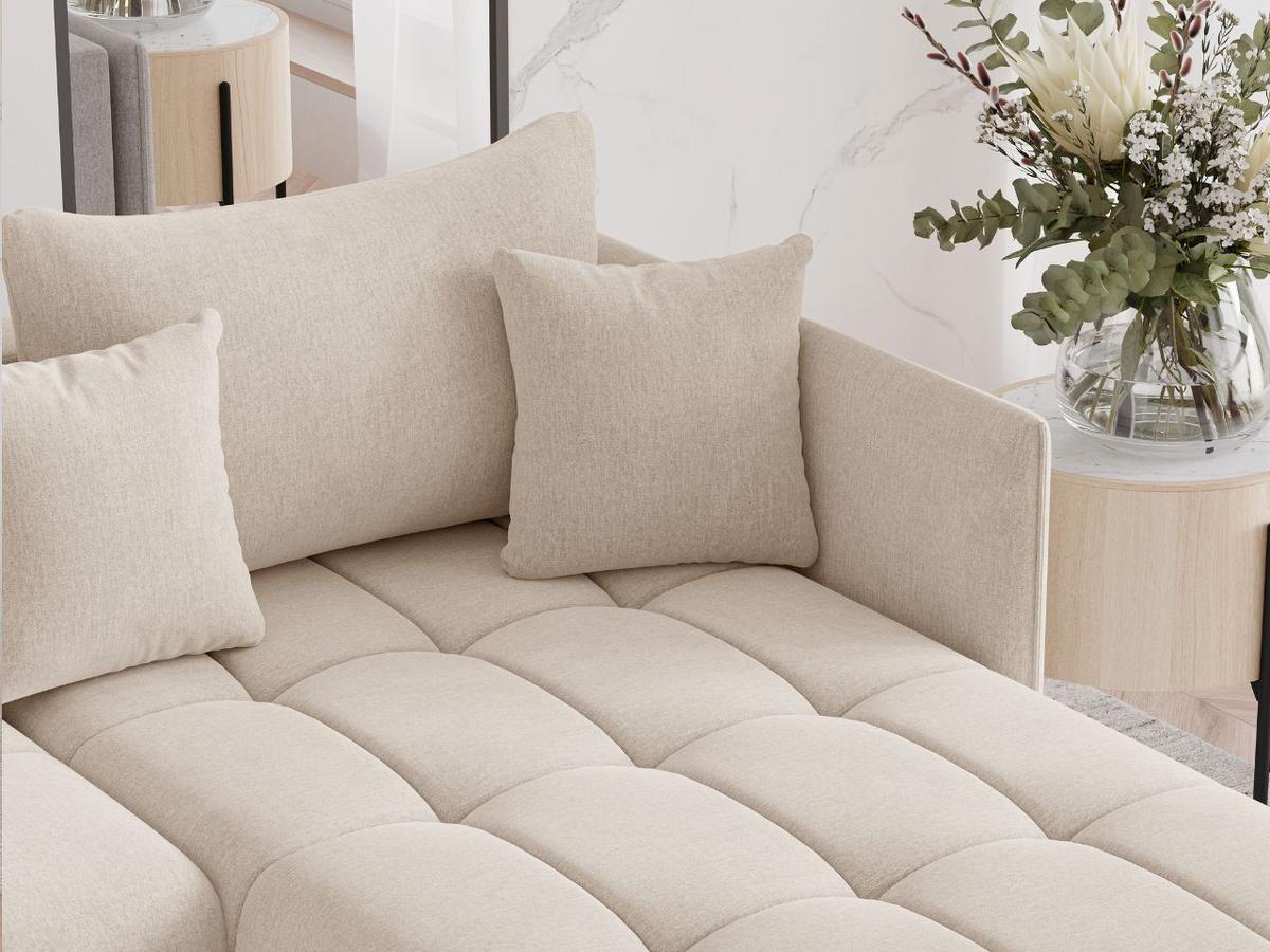 ECKSOFA Ardi U Beige - Beige, Holz/Textil (353/180cm) - Graingold
