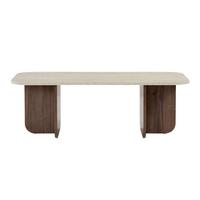 COUCHTISCH RECHTECKIG abgerundete kanten 120/60/41,4 cm - Eichefarben, Holzwerkstoff (65/60/41.4cm) - Calicosy