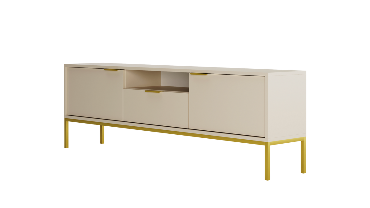 LOWBOARD Austin II 33/56,4/175 cm - Kaschmir/Goldfarben, Holzwerkstoff (33/56/175cm) - RAUMHIRSCH FURNITURE