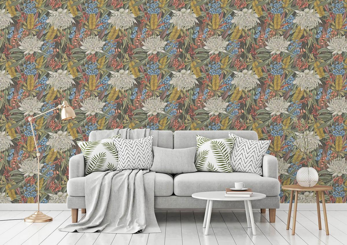 VLIESTAPETE Bunt 53/1005 cm - Schwarz, Textil (53/1cm) - KUNSTLOFT