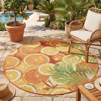 OUTDOORTEPPICH Rantum Beach 190x190 cm - Orange, Textil (190/190cm) - Sansibar SYLT