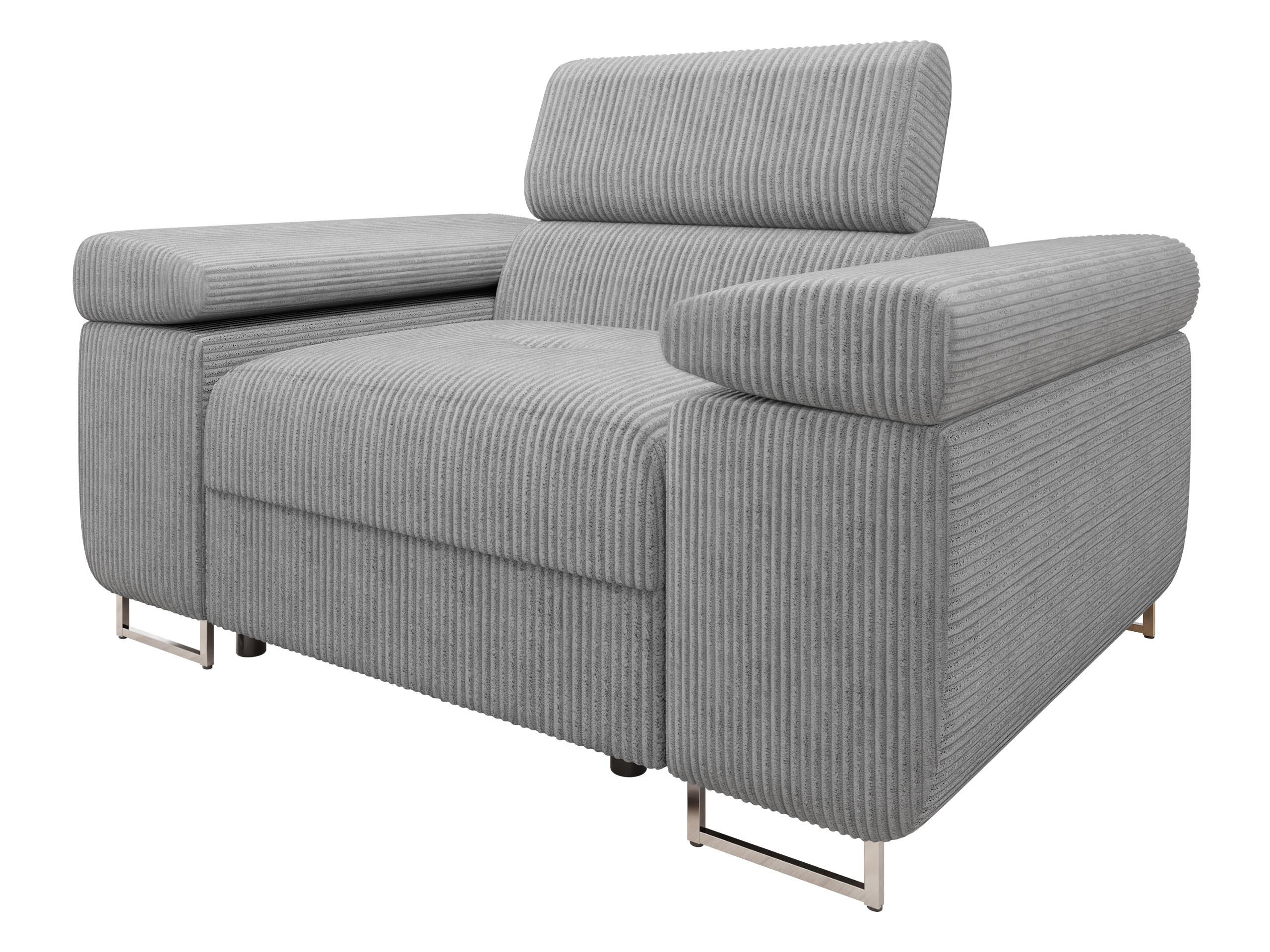 SESSEL Torezio Cord - Grau, Holz/Textil (134/90/102cm) - MIRJAN24