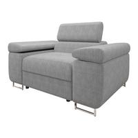 SESSEL Torezio Cord - Grau, Holz/Textil (134/90/102cm) - MIRJAN24