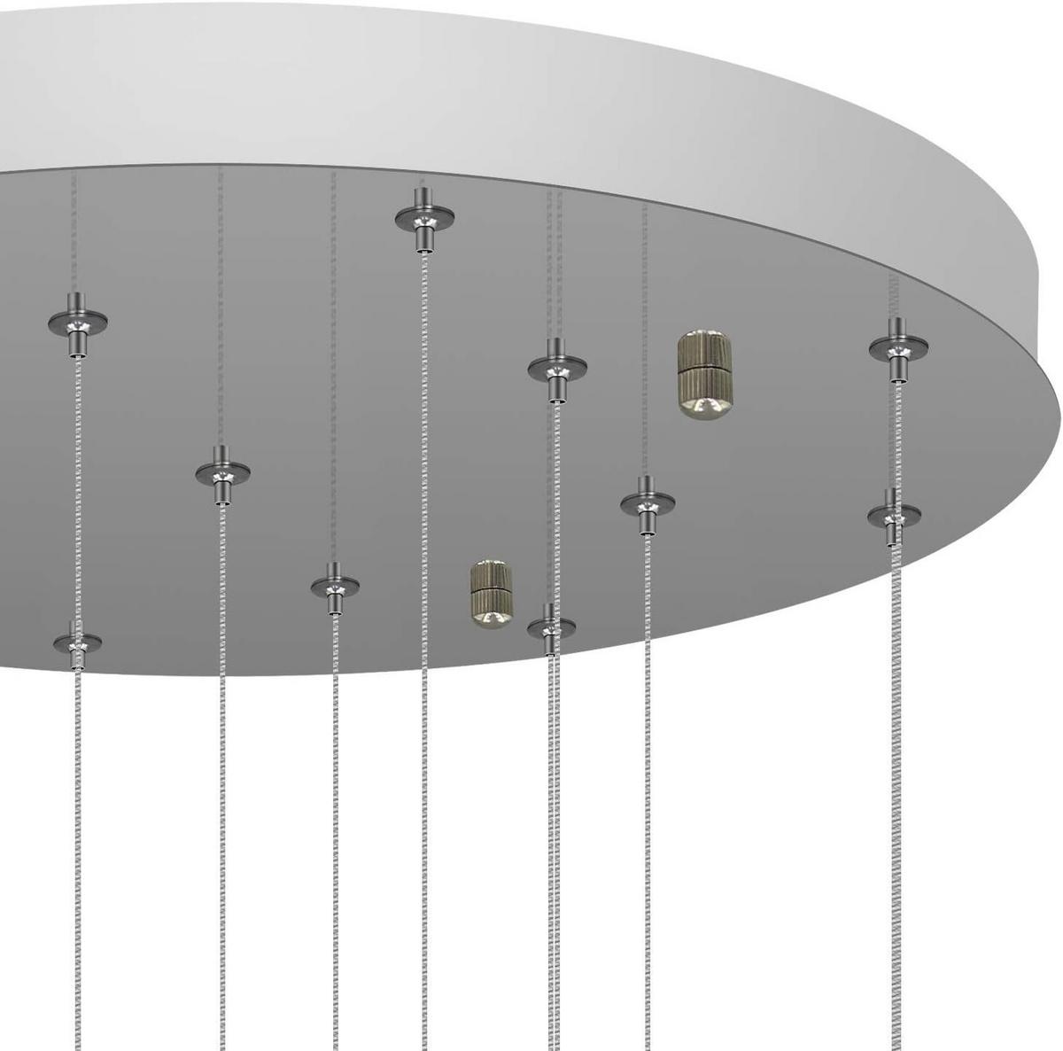PENDELLEUCHTE Energie 15-flammig 41/41/320 cm - Grau, Glas (41/41/320cm) - Nettlife