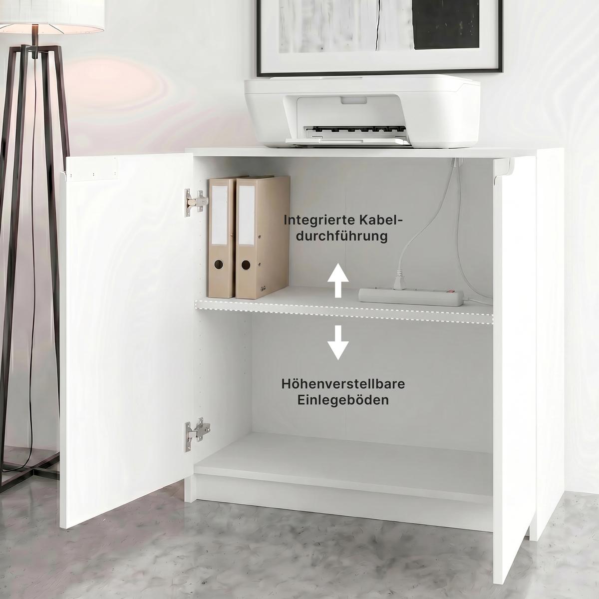 KOMMODE Logan Fronten in Cashmere - Kaschmir, Holzwerkstoff (82/78/37cm) - Vladon