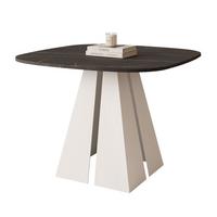 AUSZIEHTISCH ZELO 100/50/76 cm, Weiß / Grigia Pietra (Steingrau) - Weiß/Grau, Holzwerkstoff/Metall (50/100/76cm) - Idohome