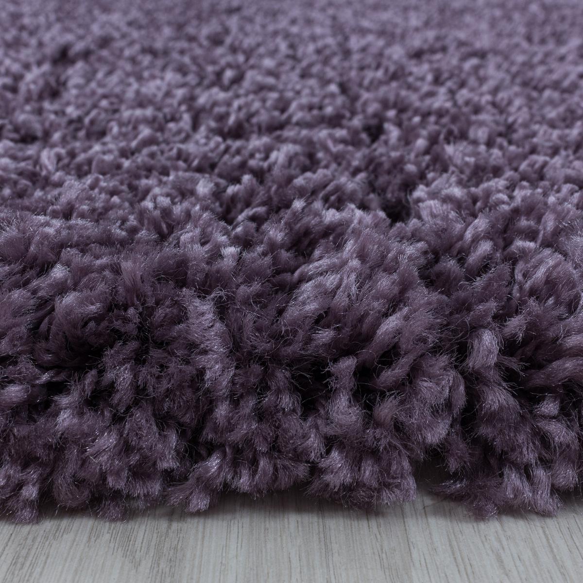 TEPPICH Hochflor SPREE in Violett, einfarbig, Ø 160 cm - Lila, Textil (160/160cm) - KADIMA DESIGN