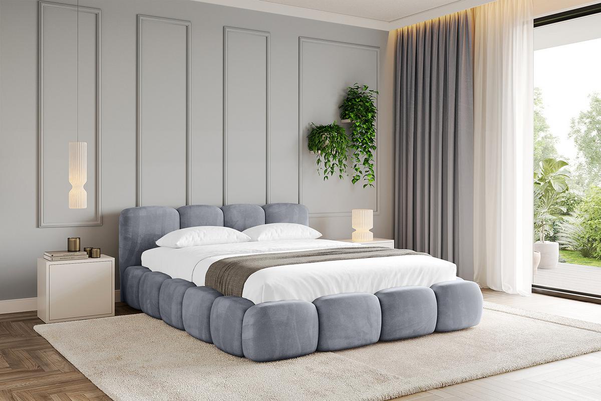 POLSTERBETT mit Bettkasten und Lattenrost, Bett mit Matratze H3/H4 - KALA-v1 180x200 Grau - Grau, Holzwerkstoff/Textil (180/200cm) - ALTDECOR