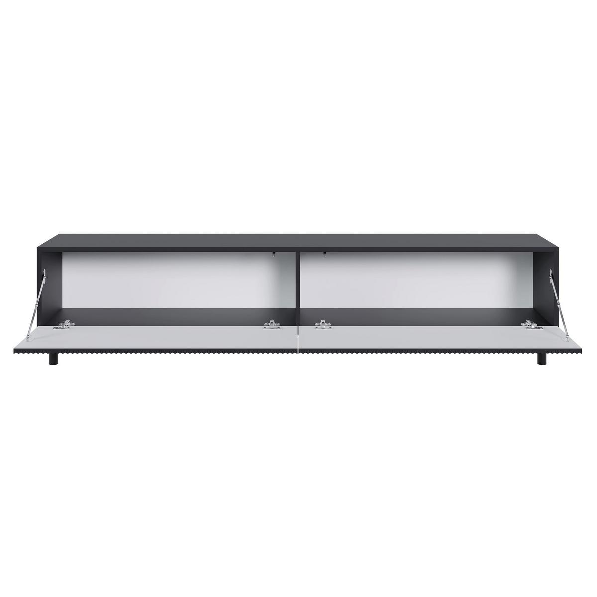 TV-LOWBOARD Veldio New Schwarz 175/46/32 cm - Schwarz, Holzwerkstoff/Metall (175.6/46.5/31.6cm) - Selsey